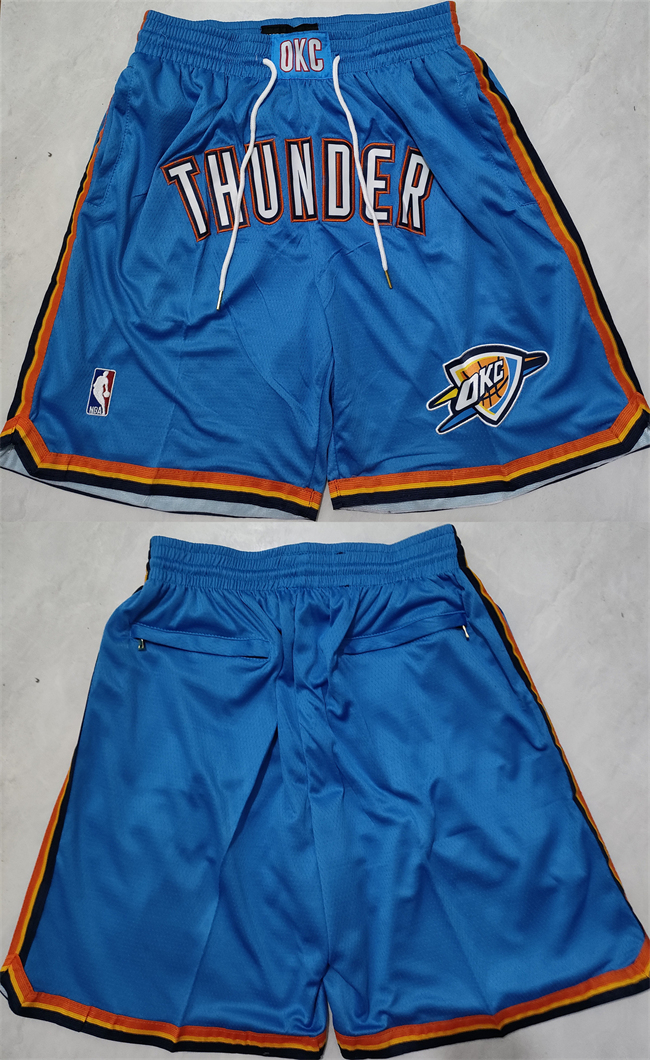 Men's Oklahoma City Thunder Blue Shorts (Run Small)